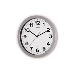 RELOJ MAUL STEP DE PARED REDONDO 35 CM DIAMETRO ELECTRICO COLOR PLATA