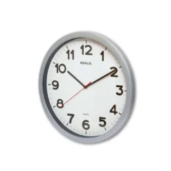 RELOJ MAUL STEP DE PARED REDONDO 40 CM DIAMETRO ELECTRICO COLOR PLATA