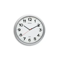 RELOJ MAUL STEP DE PARED REDONDO 40 CM DIAMETRO ELECTRICO COLOR PLATA