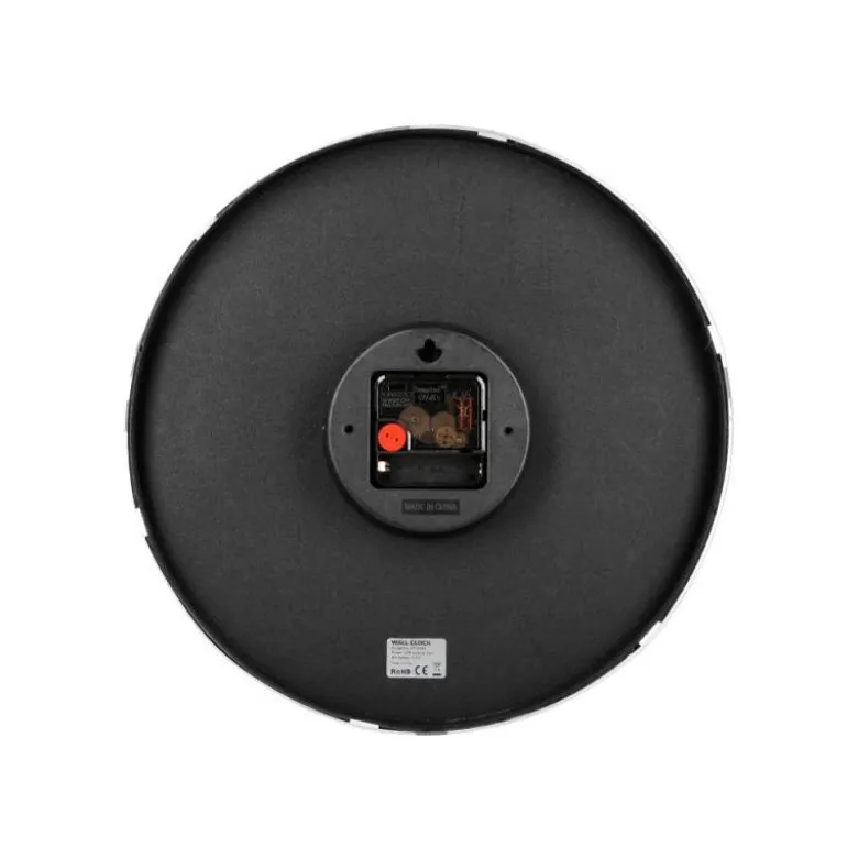 RELOJ Q-CONNECT DE PARED ANALOGICO PLATEADO SILENCIOSO 305X305X40MM