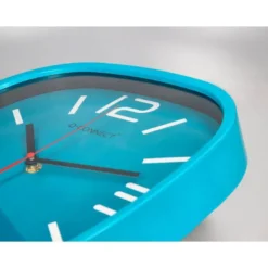 RELOJ Q-CONNECT DE PARED DE PLASTICO REDONDO 30 CM MOVIMIENTO SILENCIOSO COLOR AZUL