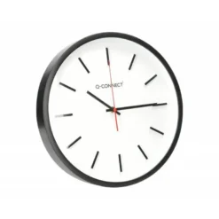 RELOJ Q-CONNECT DE PARED DE PLASTICO REDONDO 34,4 CM MOVIMIENTO SILENCIOSO COLOR NEGRO