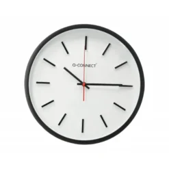 RELOJ Q-CONNECT DE PARED DE PLASTICO REDONDO 34,4 CM MOVIMIENTO SILENCIOSO COLOR NEGRO