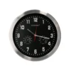 RELOJ Q-CONNECT DE PARED METALICO REDONDO 35,5 CM MOVIMIENTO SILENCIOSO COLOR CROMADO CON ESFERA NEGRA