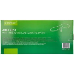 REPOSABRAZOS ERGONOMICO Q-CONNECT CON ALFOMBRILLA DE RATON Y APOYO DE MUÑECA COLOR NEGRO 220X140X480 MM