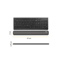 REPOSAMUÑECAS FELLOWES PARA TECLADO BREYTA NEGRO 480X70X25 MM