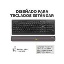 REPOSAMUÑECAS FELLOWES PARA TECLADO BREYTA NEGRO 480X70X25 MM