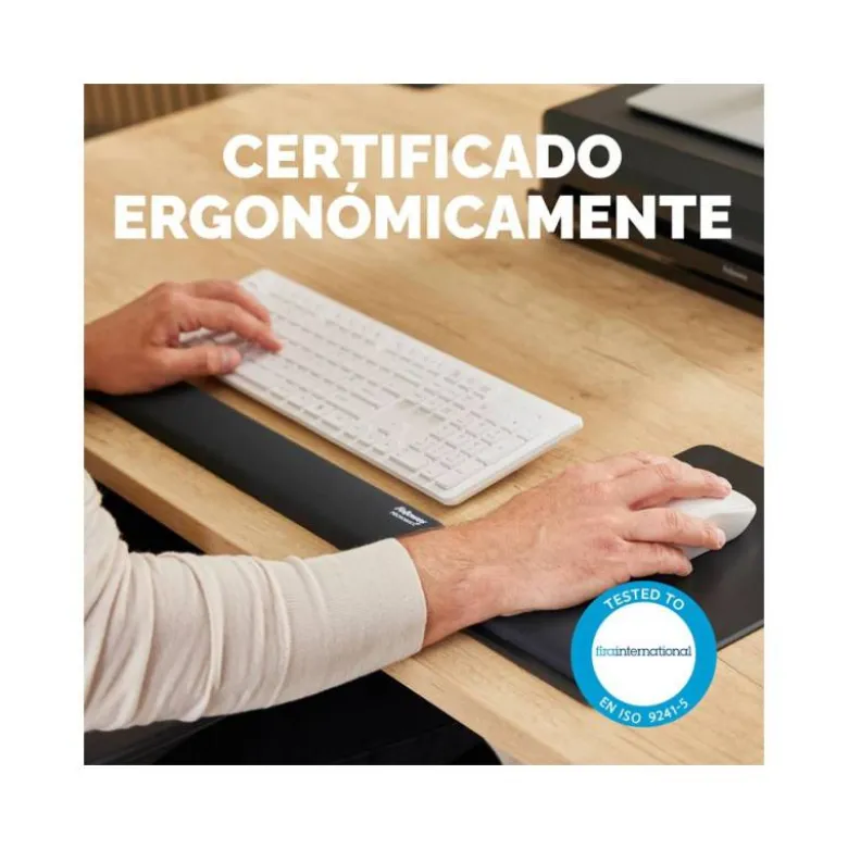 REPOSAMUÑECAS FELLOWES PARA TECLADO BREYTA NEGRO 480X70X25 MM
