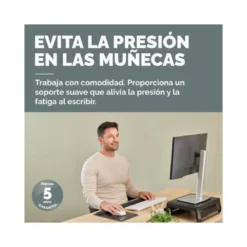 REPOSAMUÑECAS FELLOWES PARA TECLADO BREYTA NEGRO 480X70X25 MM