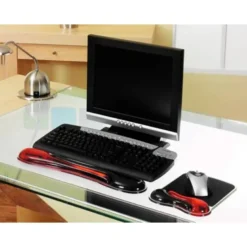 REPOSAMUÑECAS KENSINGTON DUO GEL TECLADO COLOR NEGRO/ROJO 240X182X25 MM
