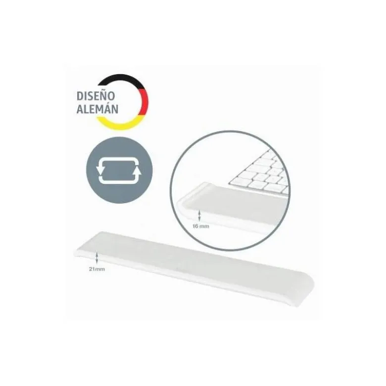 REPOSAMUÑECAS LEITZ ERGO COSY PARA TECLADO AJUSTABLE COLOR GRIS