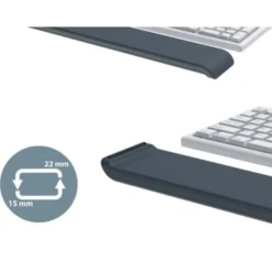 REPOSAMUÑECAS LEITZ ERGO PARA TECLADO AJUSTABLE GRIS OSCURO