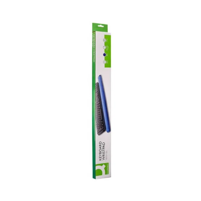 REPOSAMUÑECAS Q-CONNECT DE GEL PARA TECLADO COLOR AZUL 525X58X17 MM
