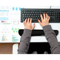 REPOSAMUÑECAS Q-CONNECT MEMORY FOAM PARA TECLADO COLOR NEGRO 460X85X25 MM