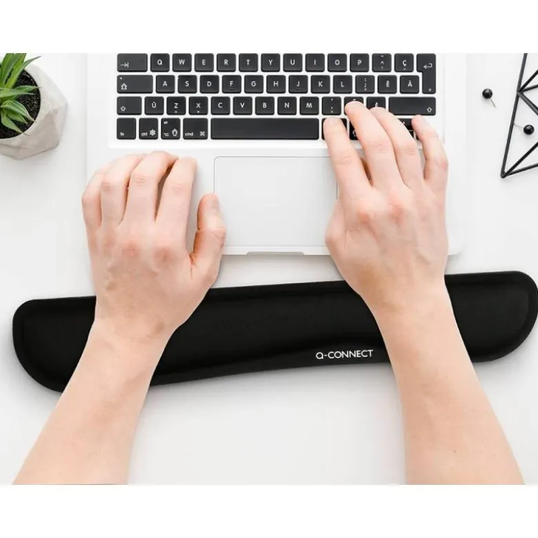 REPOSAMUÑECAS Q-CONNECT MEMORY FOAM PARA TECLADO COLOR NEGRO 460X85X25 MM