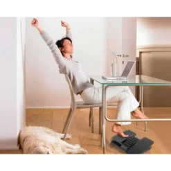 REPOSAPIES PLASTICO Q-CONNECT AJUSTABLE DERECHA IZQUIERDA 2 ALTURAS EFECTO MASAJE 430X320X110 MM