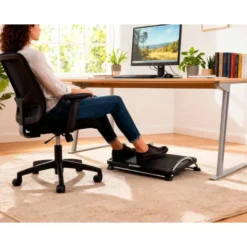 REPOSAPIES PLASTICO Q-CONNECT ANTIDESLIZANTE CON BARRAS DE ACERO 434X330X105 MM