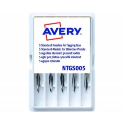 REPUESTO DE AGUJA AVERY CORTA ESTANDAR BASE PLASTICO PARA PISTOLA DE NAVETES TGS005 CAJA DE 5 UNIDADES