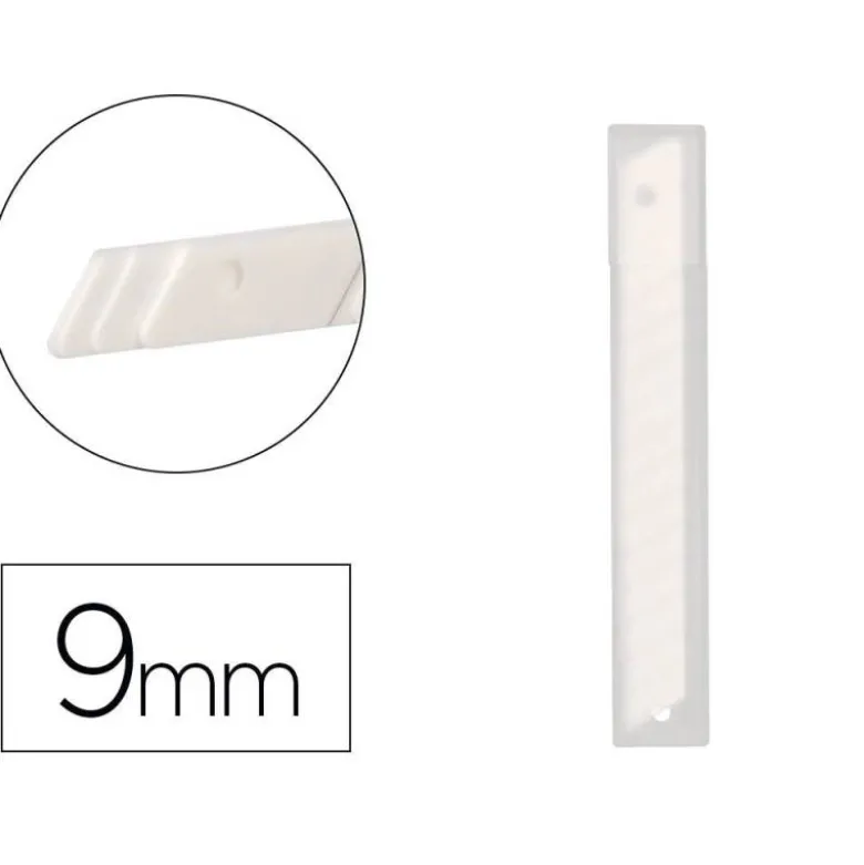 REPUESTO CUTER ESTRECHO CERAMICO Q-CONNECT 9MM BLISTER DE 6 UNIDADES PARA CUTER KF14388