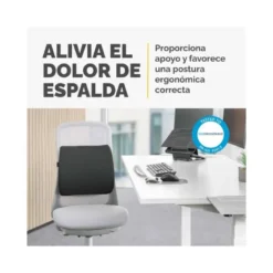 RESPALDO ERGONOMICO FELLOWES LUMBAR ACOLCHADO BREYTA COMFORT COLOR NEGRO 330X380X90 MM