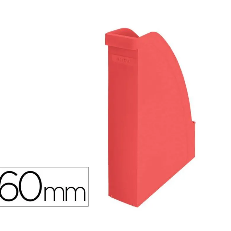 REVISTERO LEITZ RECYCLE PLASTICO LOMO 60 MM ROJO 78X308X278 MM
