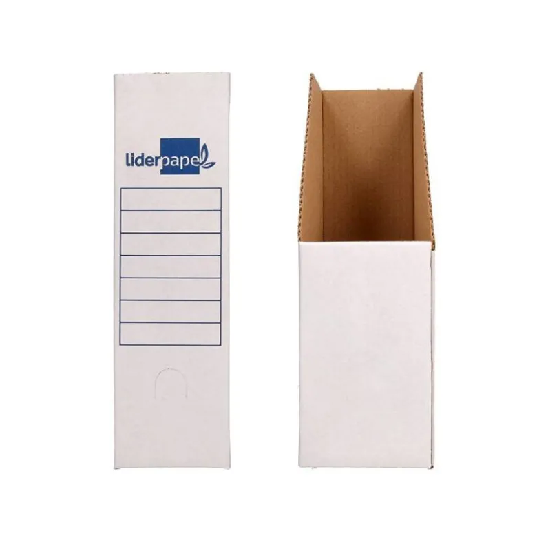 REVISTERO LIDERPAPEL ECOUSE CARTON 100% RECICLADO COLOR BLANCO 256X100X335 MM