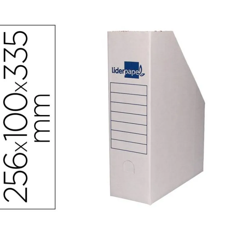 REVISTERO LIDERPAPEL ECOUSE CARTON 100% RECICLADO COLOR BLANCO 256X100X335 MM