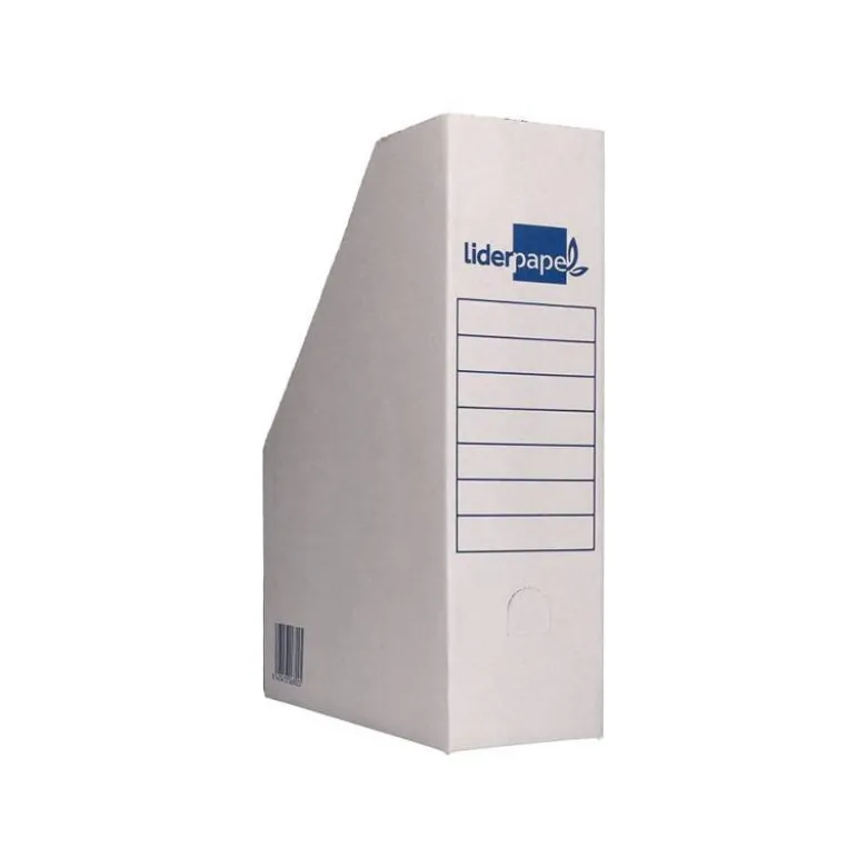 REVISTERO LIDERPAPEL ECOUSE CARTON 100% RECICLADO COLOR BLANCO 256X100X335 MM