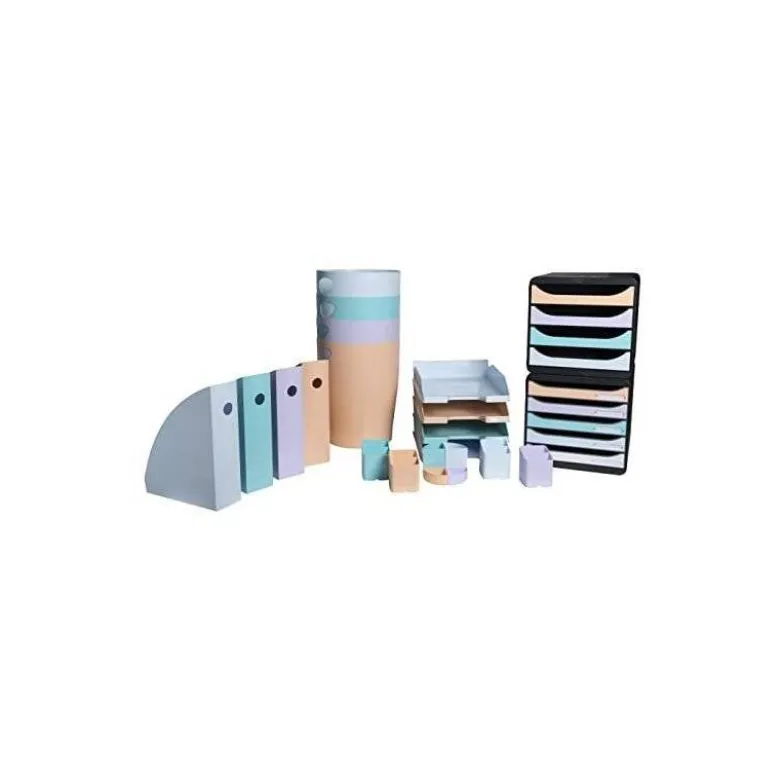 REVISTERO PLASTICO EXACOMPTA AQUAREL MAG-CUBE SET DE 4 UNIDADES COLORES PASTEL 266X328X305 MM