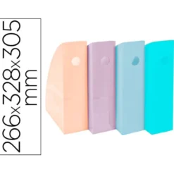 REVISTERO PLASTICO EXACOMPTA AQUAREL MAG-CUBE SET DE 4 UNIDADES COLORES PASTEL 266X328X305 MM