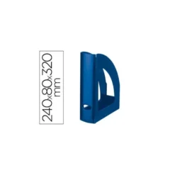 Revistero plastico Liderpapel azul opaco