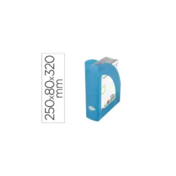 REVISTERO PLASTICO Q-CONNECT AZUL TRANSLUCIDO