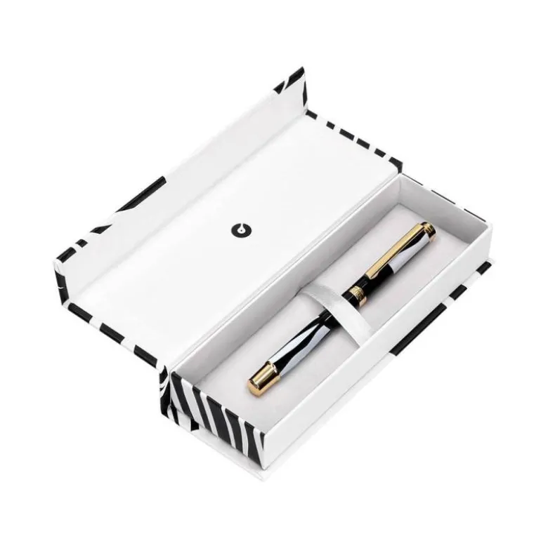 ROLLER BELIUS DUALITA CUERPO BLANCO COLOR NEGRO TINTA NEGRA CAJA DE DISEÑO
