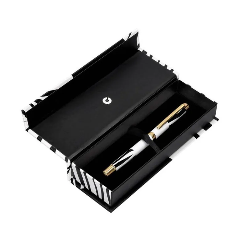 ROLLER BELIUS DUALITA CUERPO NEGRO COLOR BLANCO TINTA NEGRA CAJA DE DISEÑO