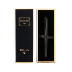 ROLLER BELIUS ORIGEN 1995 ALUMINIO TEXTURA CEPILLADA COLOR NEGRO TINTA NEGRA CAJA DE DISEÑO