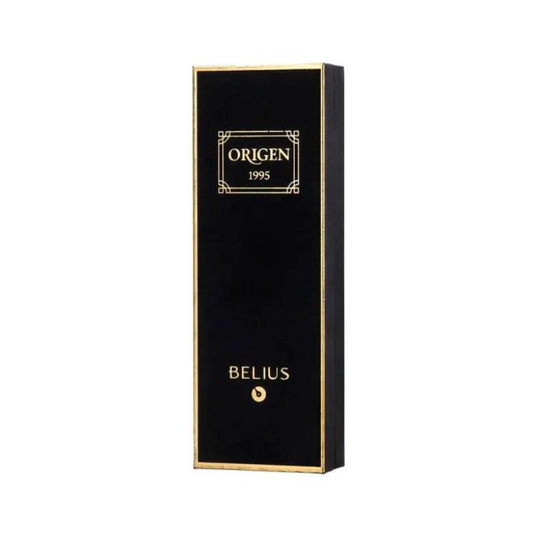 ROLLER BELIUS ORIGEN 1995 ALUMINIO TEXTURA CEPILLADA COLOR NEGRO TINTA NEGRA CAJA DE DISEÑO