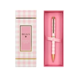 ROLLER BELIUS PERFECT PICNIC DAY ALUMINIO COLOR ROSA DORADO TINTA COLOR NEGRO CAJA DE DISEÑO