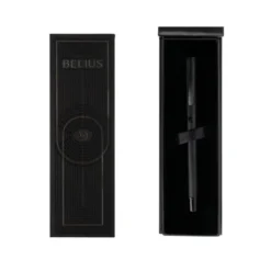 ROLLER BELIUS TURBO ALUMINIO COLOR NEGRO TINTA AZUL CAJA DE DISEÑO
