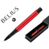 ROLLER BELIUS TURBO ALUMINIO COLOR ROJO Y NEGRO TINTA AZUL CAJA DE DISEÑO