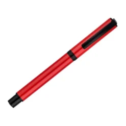 ROLLER BELIUS TURBO ALUMINIO COLOR ROJO Y NEGRO TINTA AZUL CAJA DE DISEÑO