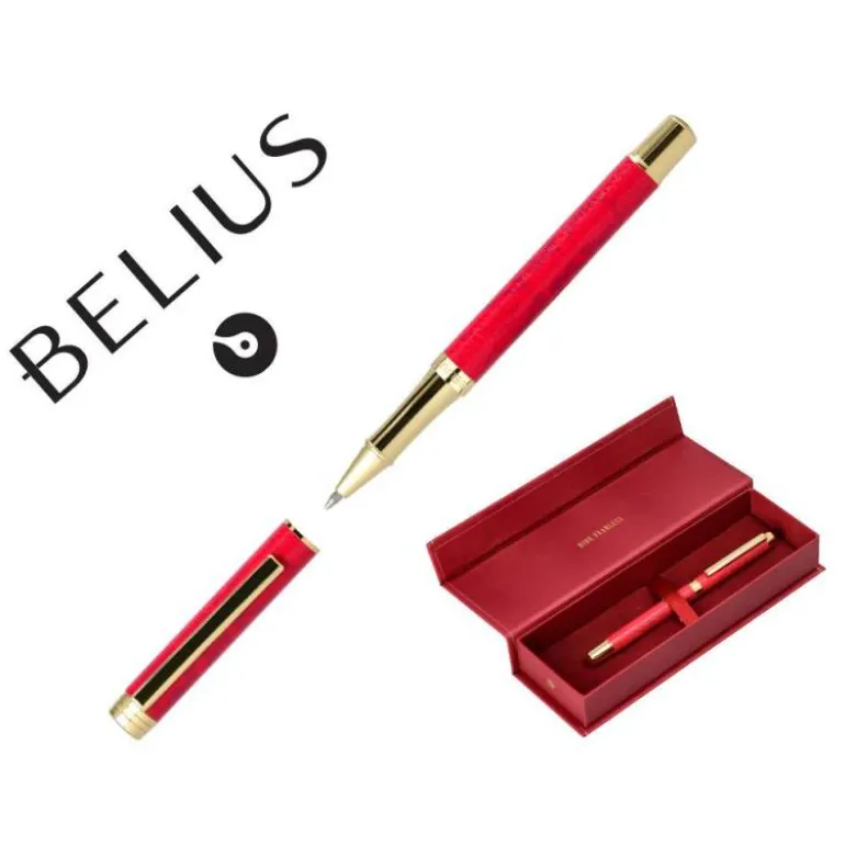 ROLLER BELIUS WILD WEST ALUMINIO COLOR GRANATE DORADO TINTA COLOR NEGRO CAJA DE DISEÑO