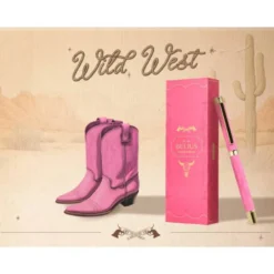 ROLLER BELIUS WILD WEST ALUMINIO COLOR ROSA DORADO TINTA COLOR NEGRO CAJA DE DISEÑO