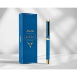 ROLLER BELIUS WILD WEST ALUMINIO COLOR AZUL MARINO DORADO TINTA COLOR NEGRO CAJA DE DISEÑO