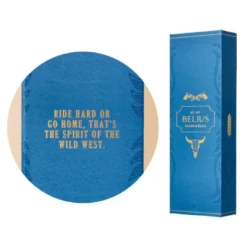 ROLLER BELIUS WILD WEST ALUMINIO COLOR AZUL MARINO DORADO TINTA COLOR NEGRO CAJA DE DISEÑO