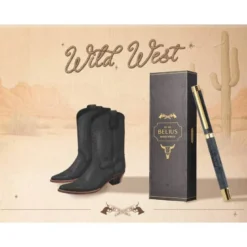 ROLLER BELIUS WILD WEST ALUMINIO COLOR NEGRO DORADO TINTA COLOR NEGRO CAJA DE DISEÑO