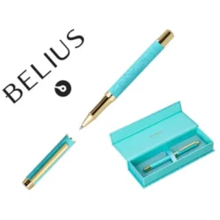 ROLLER BELIUS WILD WEST ALUMINIO COLOR TURQUESA DORADO TINTA COLOR NEGRO CAJA DE DISEÑO