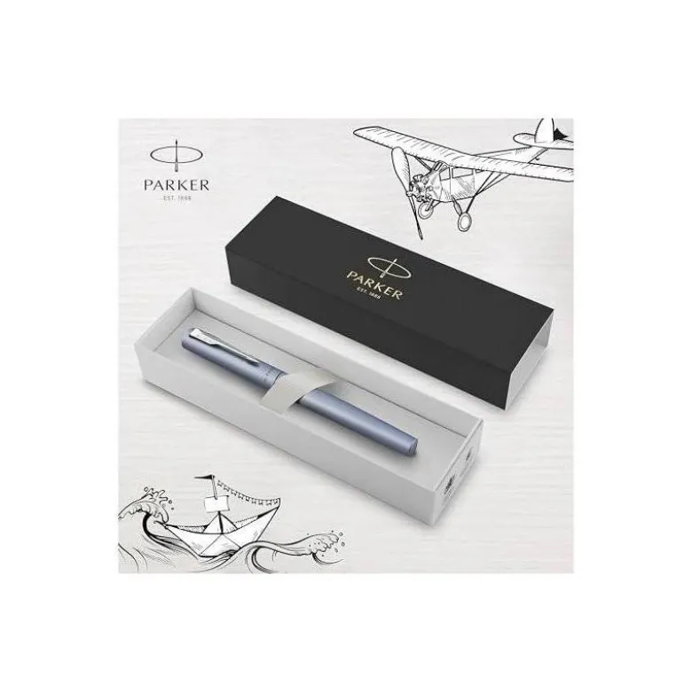 ROLLER PARKER VECTOR XL SILVER BLUE PUNTA FINA