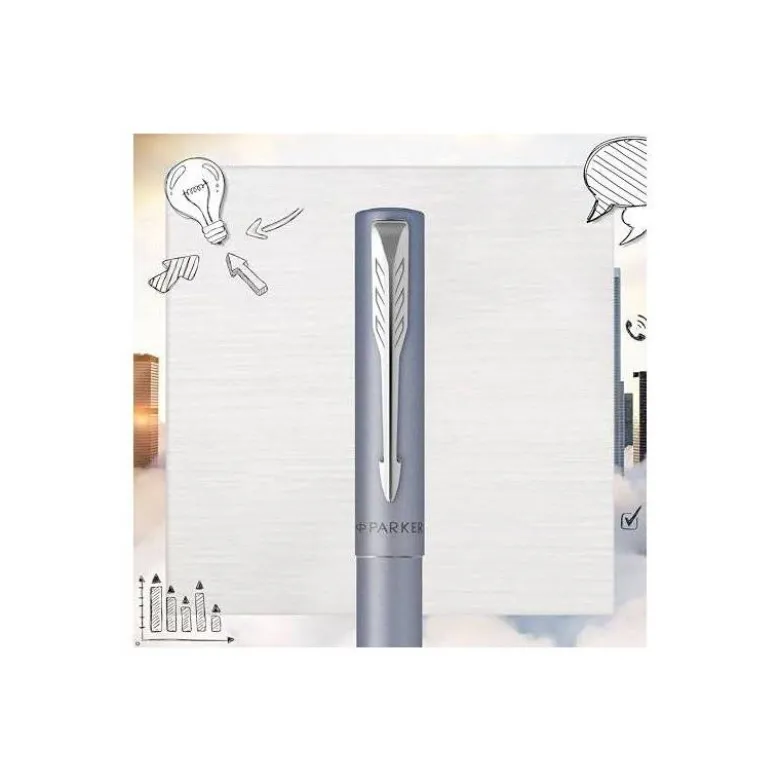 ROLLER PARKER VECTOR XL SILVER BLUE PUNTA FINA
