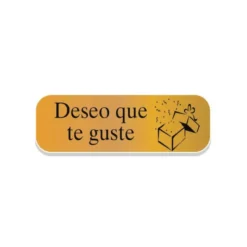 ROLLO 250 ETIQUETAS HOLOGRAFICA ORO "DESEO QUE TE GUSTE" REGALITO