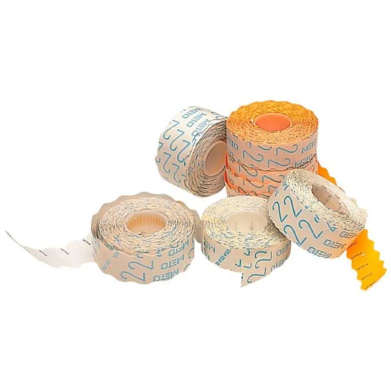 Rollo Etiquetas adhesivas Meto naranja 22 x 12